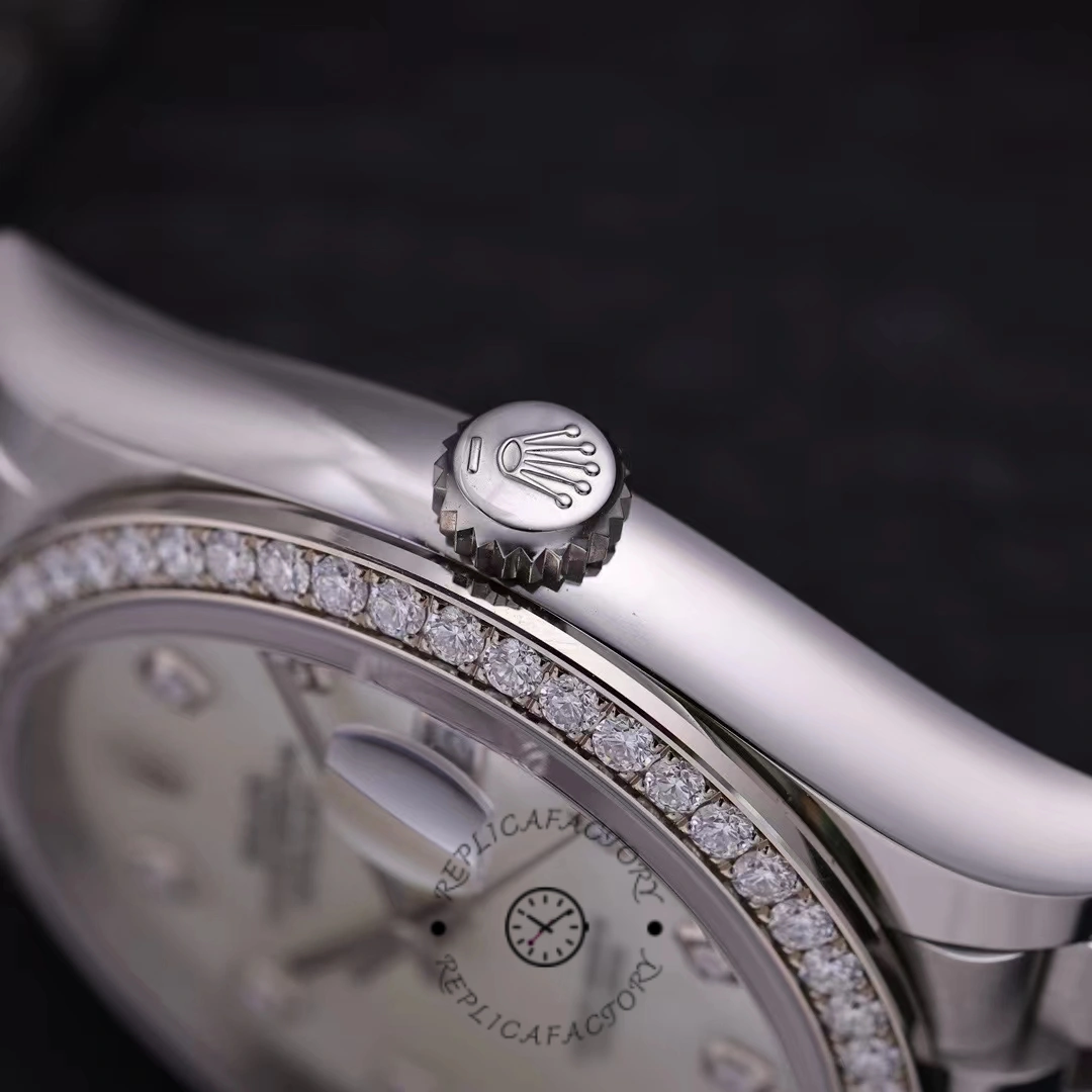Rolex Datejust 178384 White Mother Of Pearl Diamonds Dial 31MM Lady Replica Watch