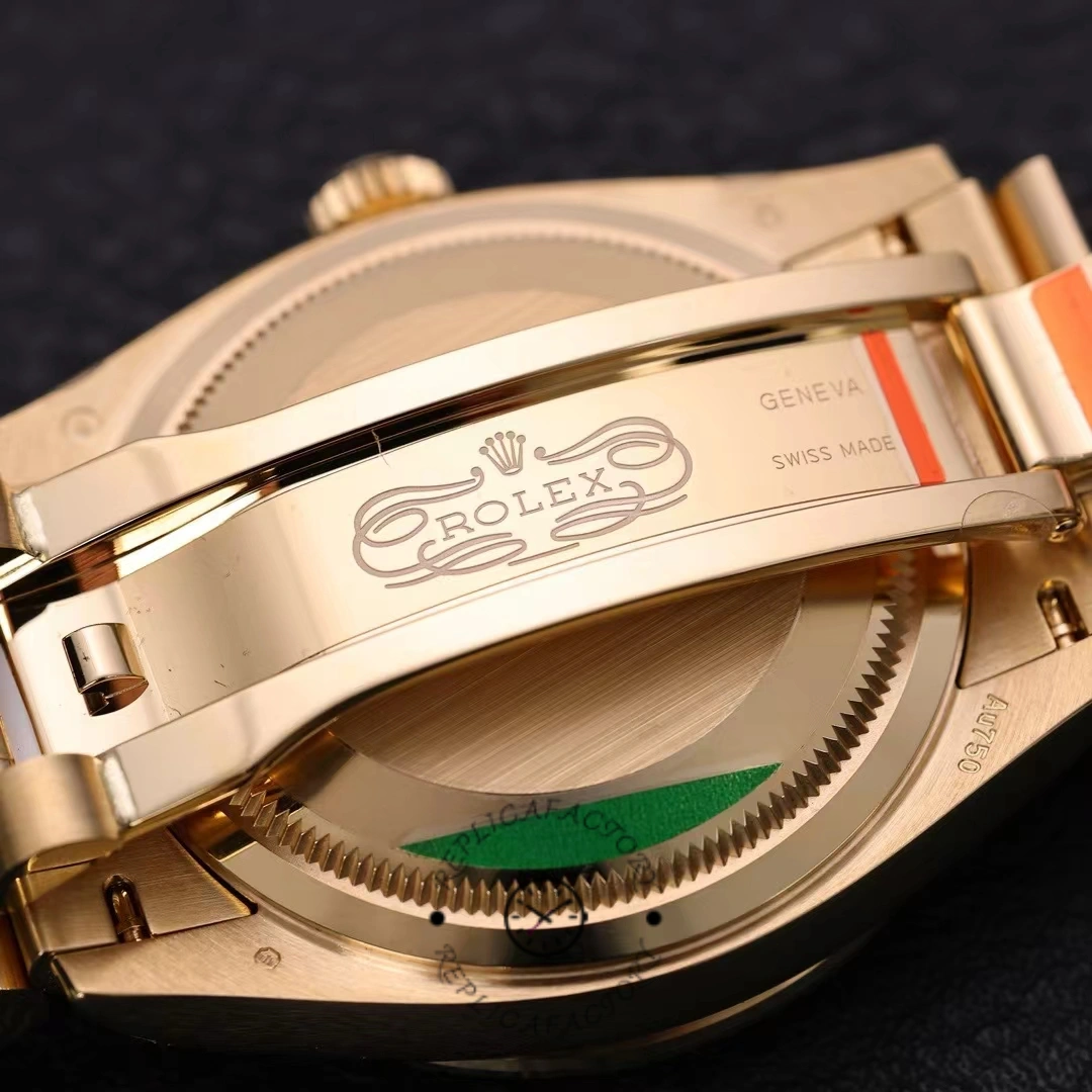 Rolex Day Date 36mm Yellow Gold 128348RBR 0030 Pave Rainbow Diamonds Sapphires Dial