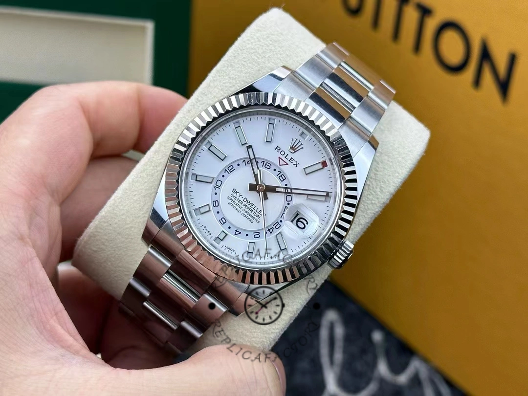 Rolex Sky-Dweller 326934 Stainless Steel White Dial 42MM Replica Watch