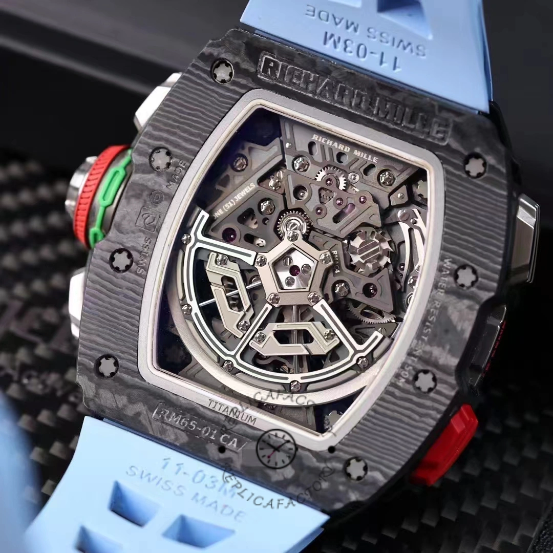 Replica Richard Mille Winding Split-Seconds Chronograph Carbon TPT RM 65-01 50mm
