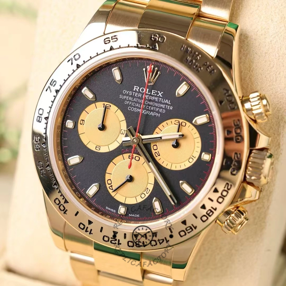 Rolex Daytona 116508 Yellow Gold Black Dial 40MM Mens Replica Watch
