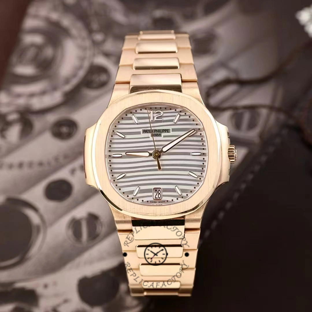 Patek Philippe Nautilus Ladies Rose Gold & Yellow Gold Silver Dial 7118 1R 001 35.2mm
