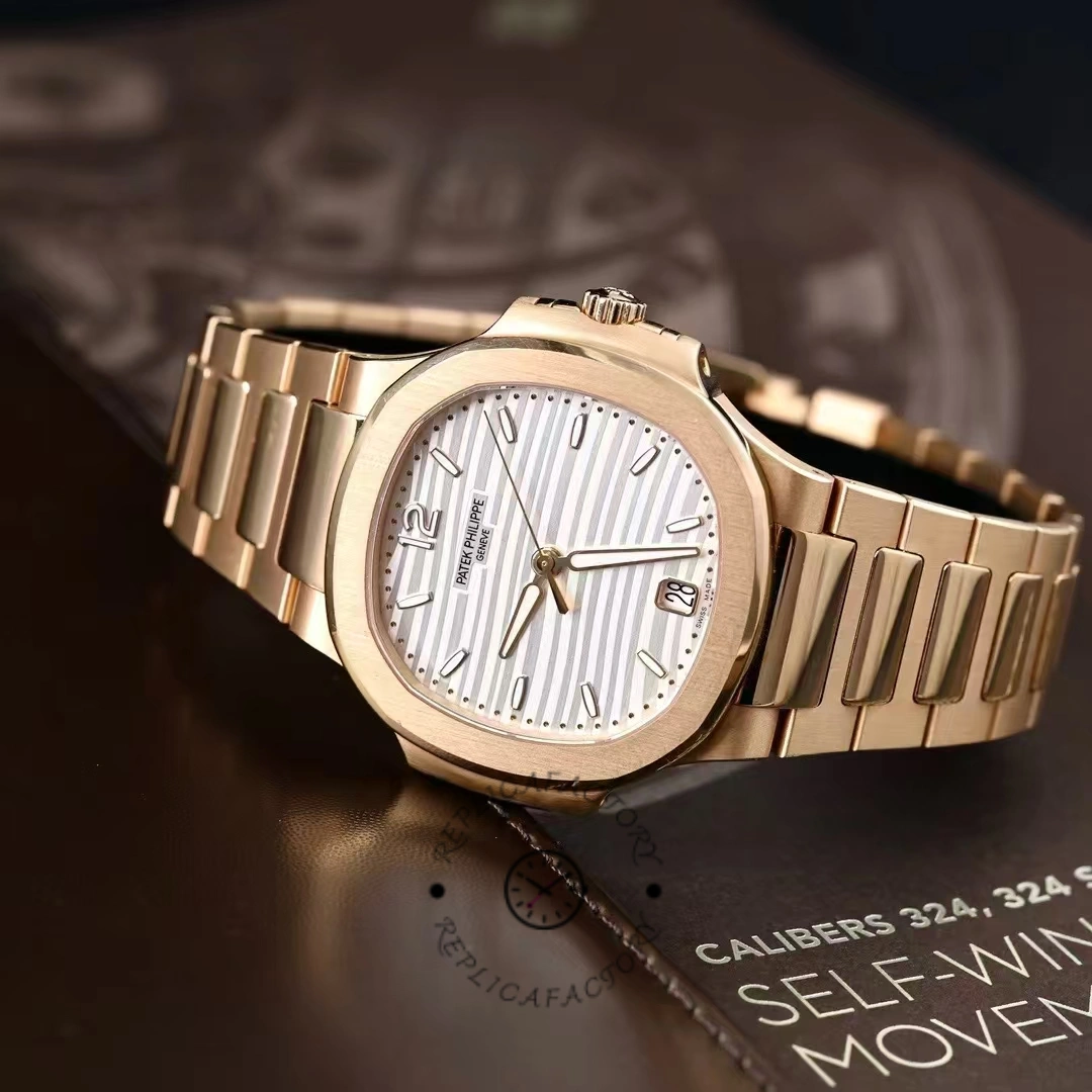 Patek Philippe Nautilus Ladies Rose Gold & Yellow Gold Silver Dial 7118 1R 001 35.2mm