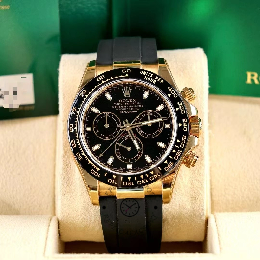 Rolex Daytona 116518LN Black Dial Yellow Gold 40mm Mens Replica Watch