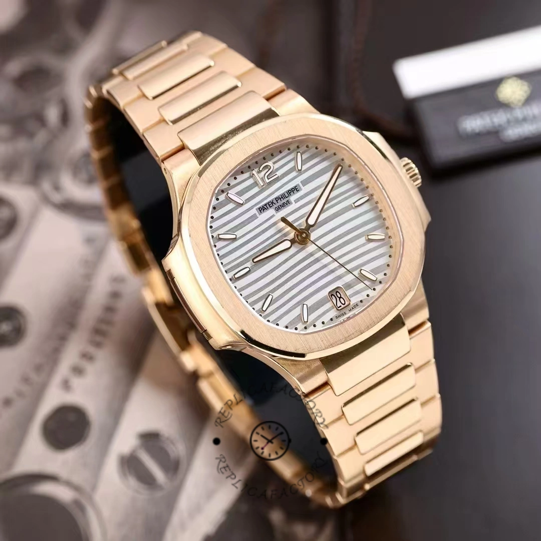 Patek Philippe Nautilus Ladies Rose Gold & Yellow Gold Silver Dial 7118 1R 001 35.2mm