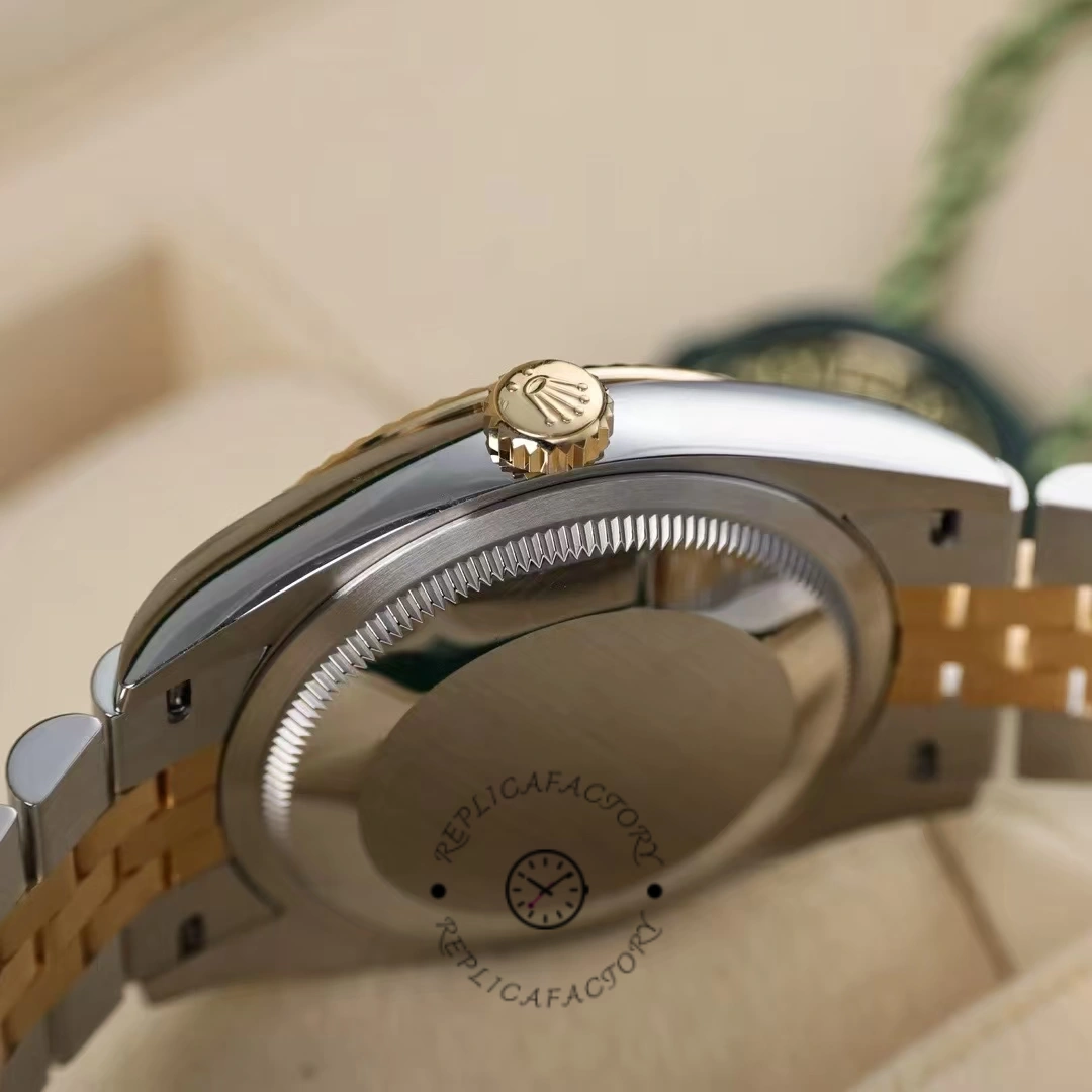 Rolex Datejust 126233 Golden Palm Motif Dial Fluted Bezel 36MM Unisex Replica Watch
