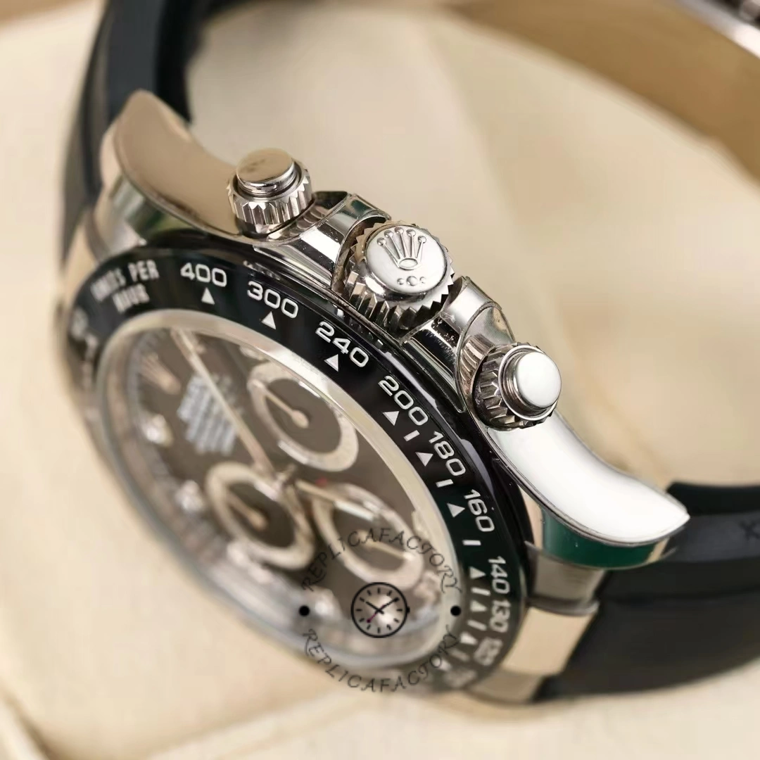 Rolex Daytona 116519 White Gold Automatic Black Dial Diamonds 40mm Mens Replica Watch
