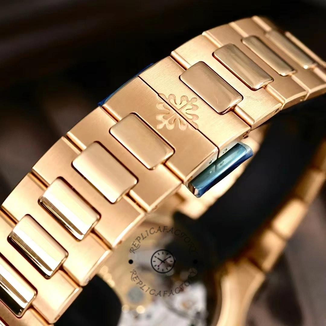 Patek Philippe Nautilus Ladies Rose Gold Gemset Bezel 7118 1300R 001