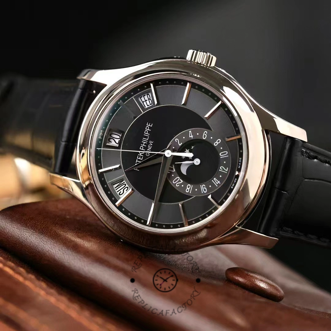 Replica Patek Philippe Complications Annual Calendar White Gold 5205G 010 40mm Mens Watch