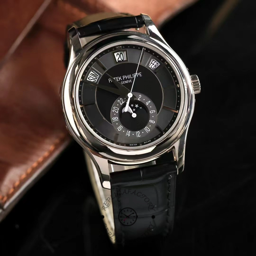 Replica Patek Philippe Complications Annual Calendar White Gold 5205G 010 40mm Mens Watch