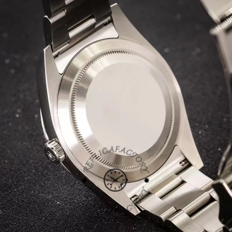 Rolex Explorer SRL156 14270, caseback view showing solid back and end links.