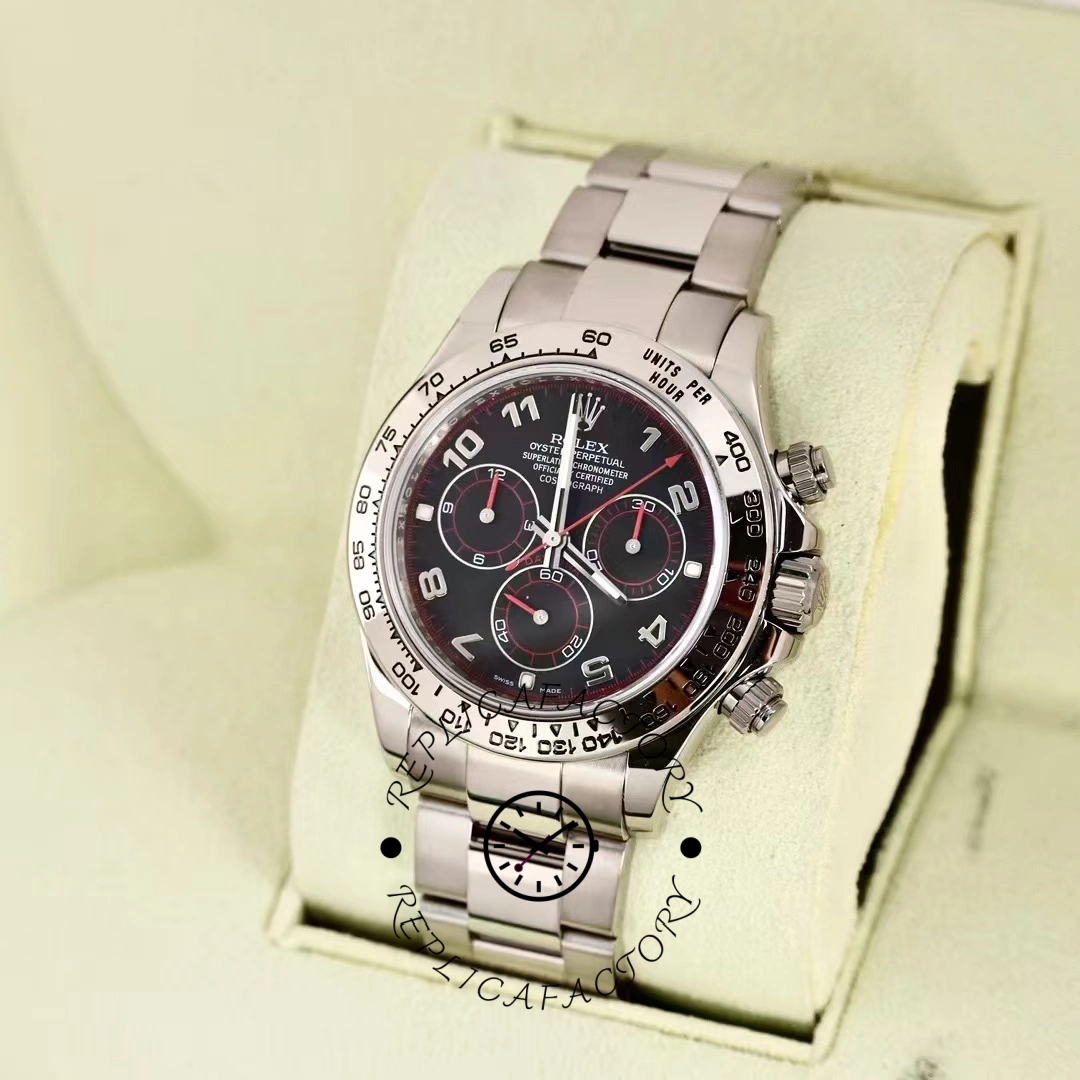 Rolex Cosmograph Daytona 116509 Black Arabic Dial White Gold 40MM Mens Replica Watch