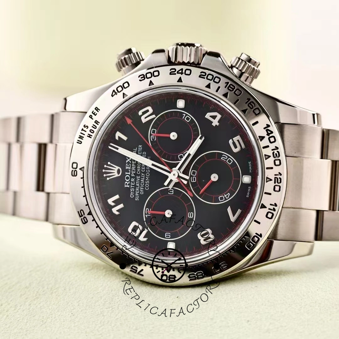 Rolex Cosmograph Daytona 116509 Black Arabic Dial White Gold 40MM Mens Replica Watch