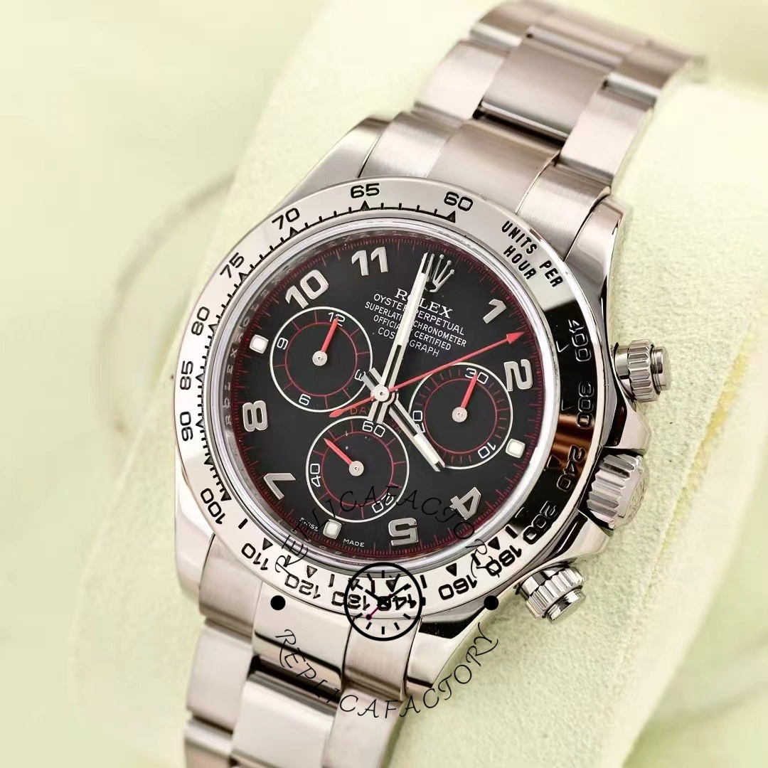 Rolex Cosmograph Daytona 116509 Black Arabic Dial White Gold 40MM Mens Replica Watch