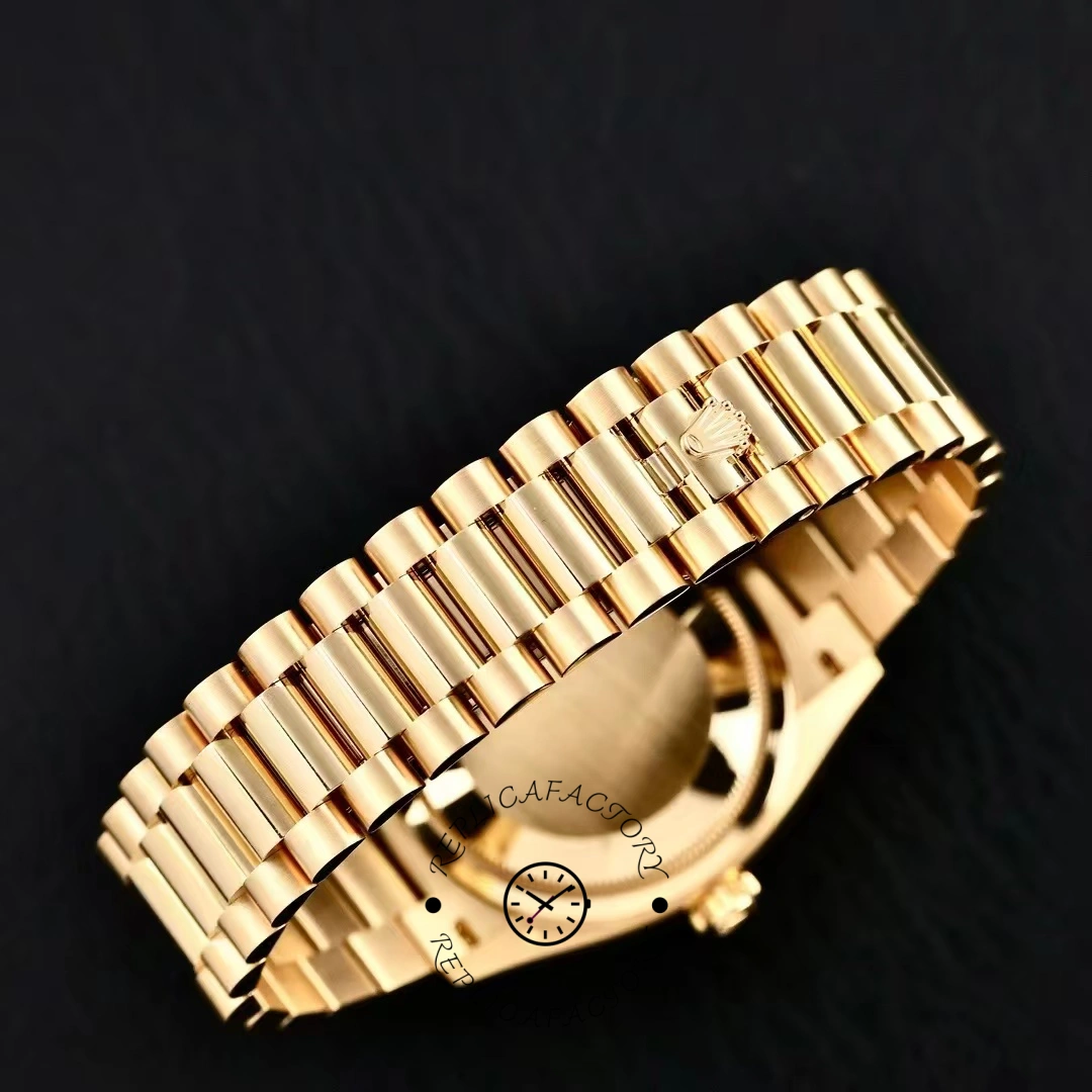 Rolex Day-Date 128238 Fluted Bezel Carnelian dial 36MM Unisex Replica Watch