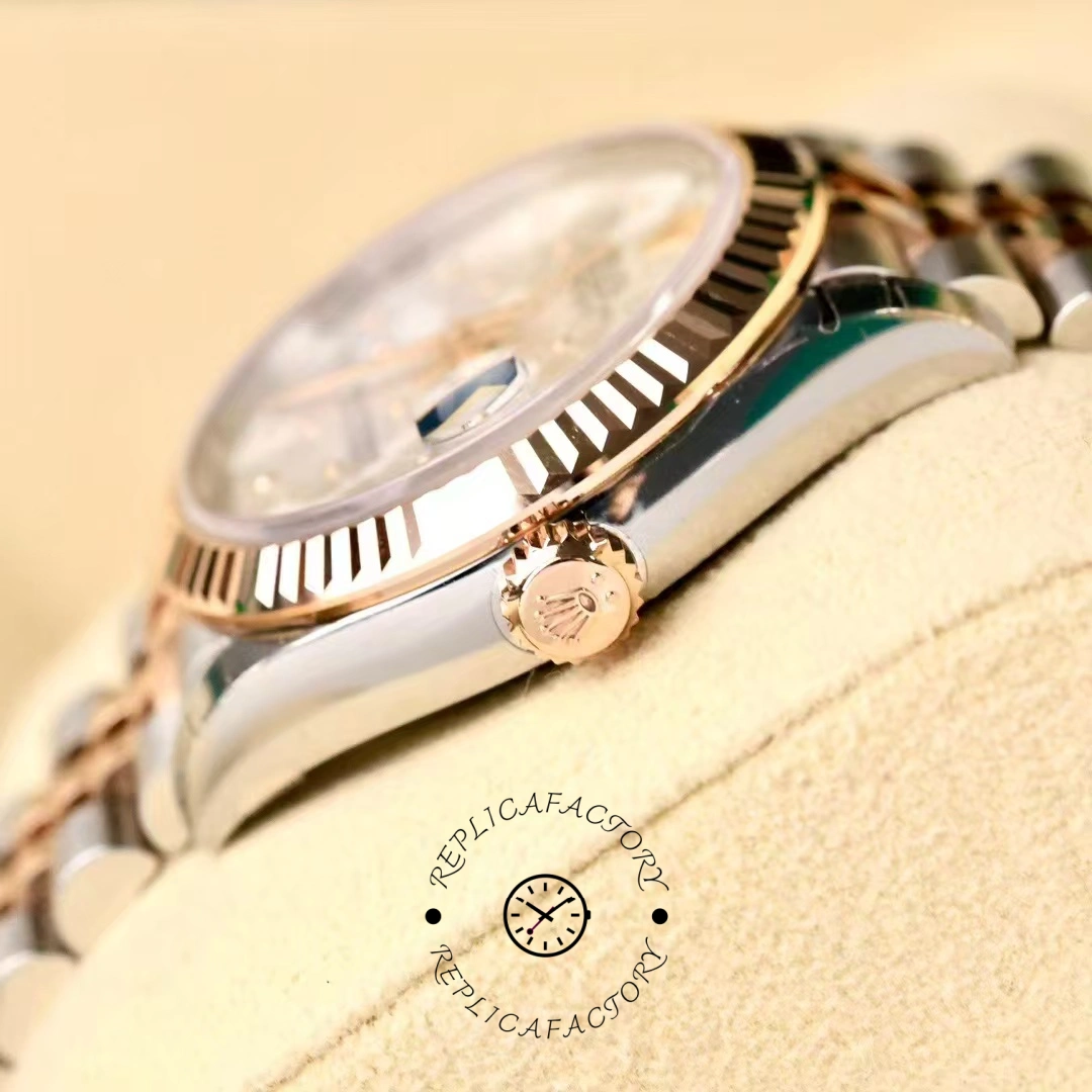 Rolex Datejust 31mm Rose Gold 278271 Silver Floral Jubilee Women's Watch
