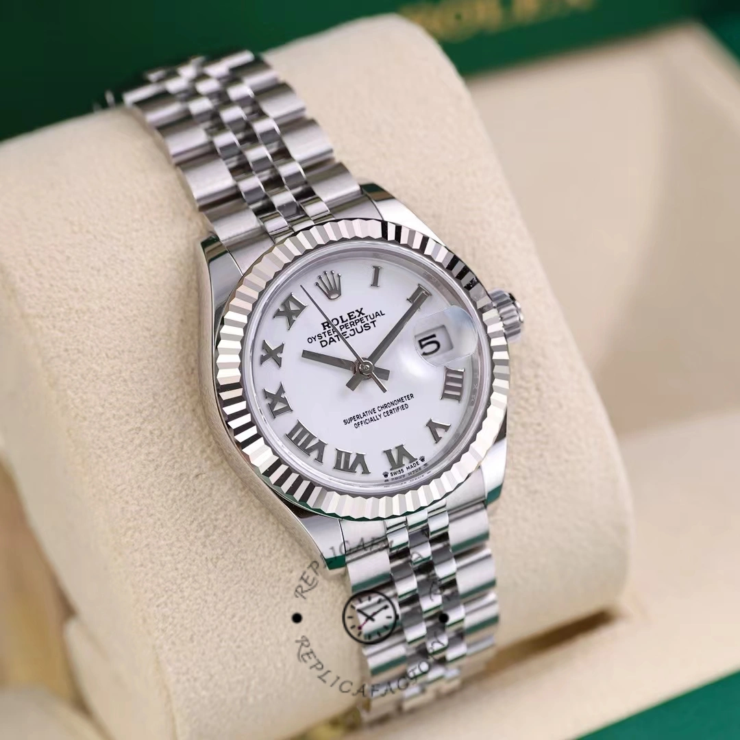 Rolex Datejust 279174 Stainless Steel White Roman Numeral Dial 28mm Lady Replica Watch