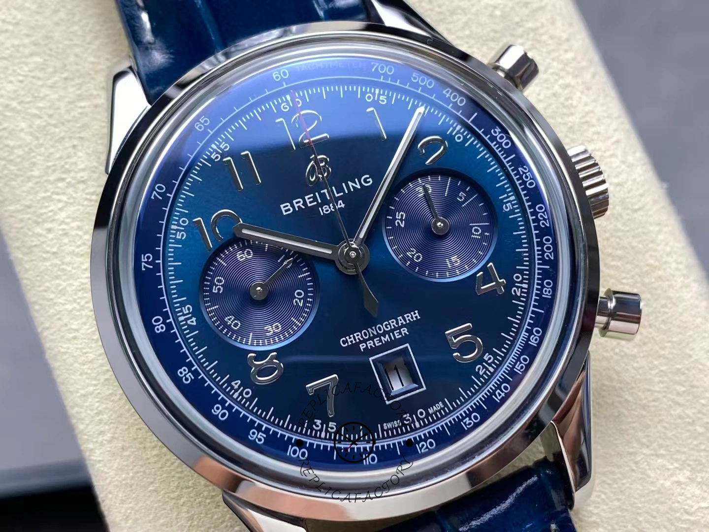 Breitling Premier B01 Chronograph Blue Dial AB0145171C1P2 Replica