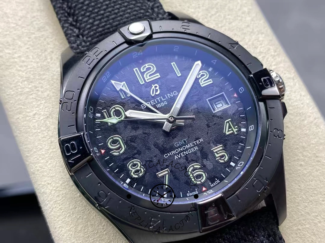 Breitling Avenger Automatic GMT Black Strap S32320101B1X1 Replica