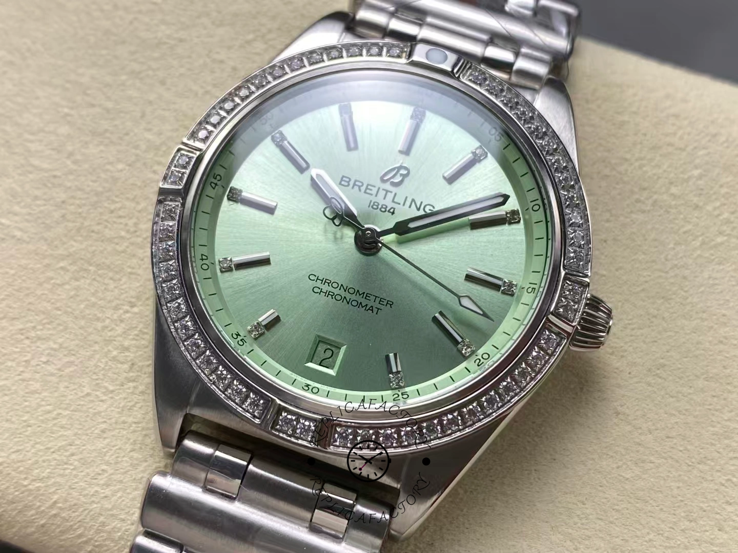 Breitling Chronomat Automatic 36 Mint Green Dial A10380591L1A1 Replica
