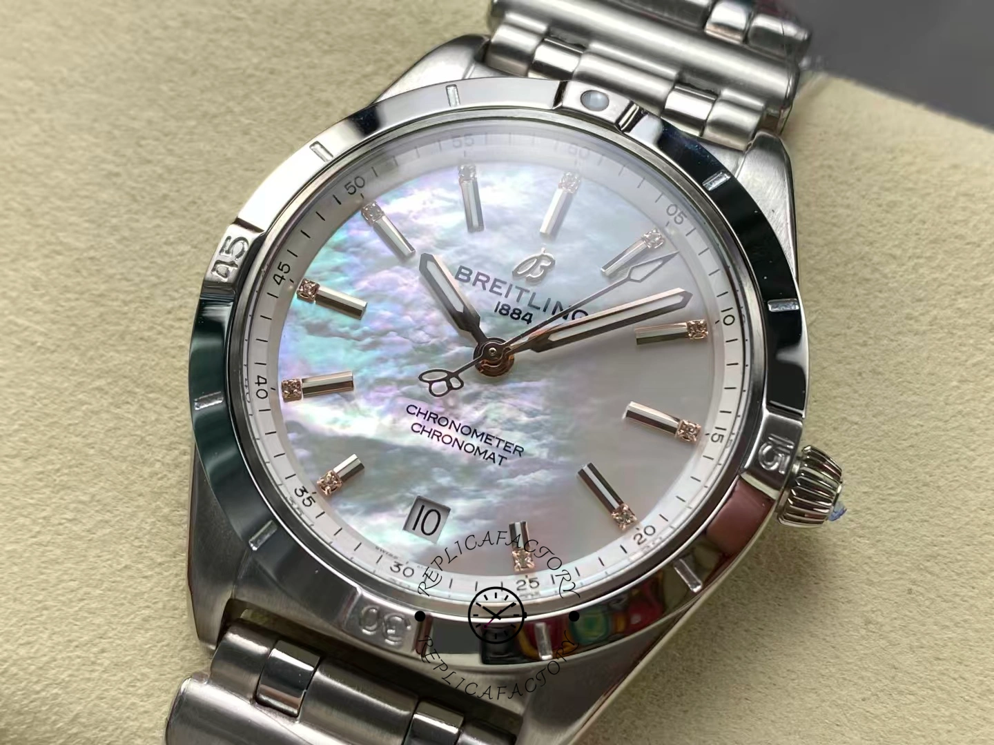 Breitling Chronomat Automatic 36mm MOP Dial A10380101A4A1 Replica