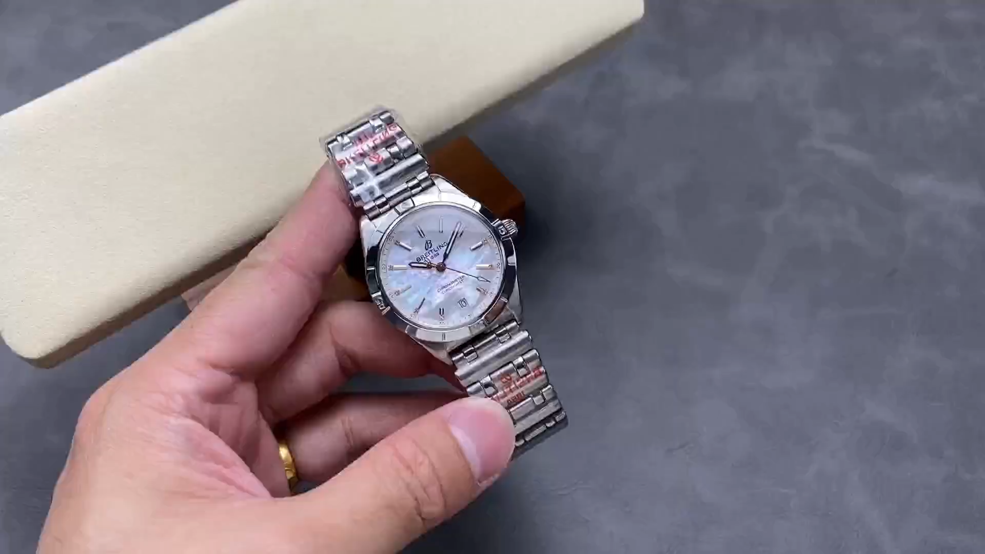 Breitling Chronomat Automatic 36mm MOP Dial A10380101A4A1 Replica