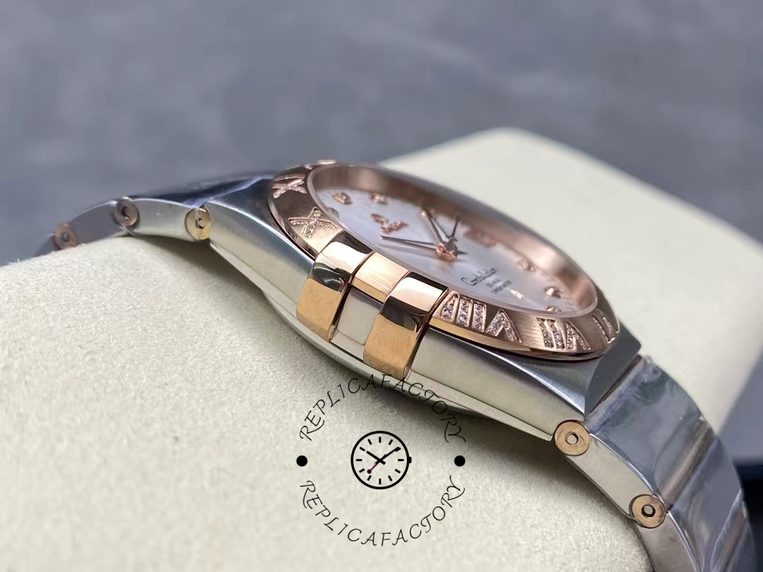 Omega Constellation Co-Axial 38 mm 123.25.38.21.52.003 Silver Replica Dial