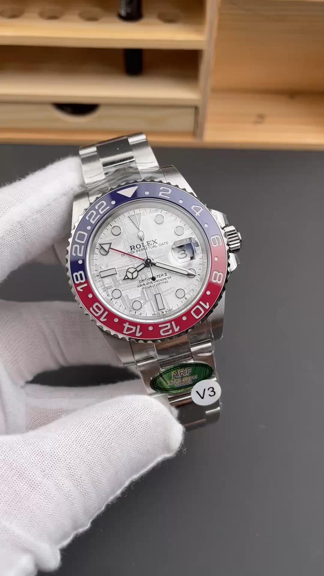 Rolex GMT-Master II 126719 0002 White Gold Meteorite Grey Dial 40mm Mens Replica Watch - Video