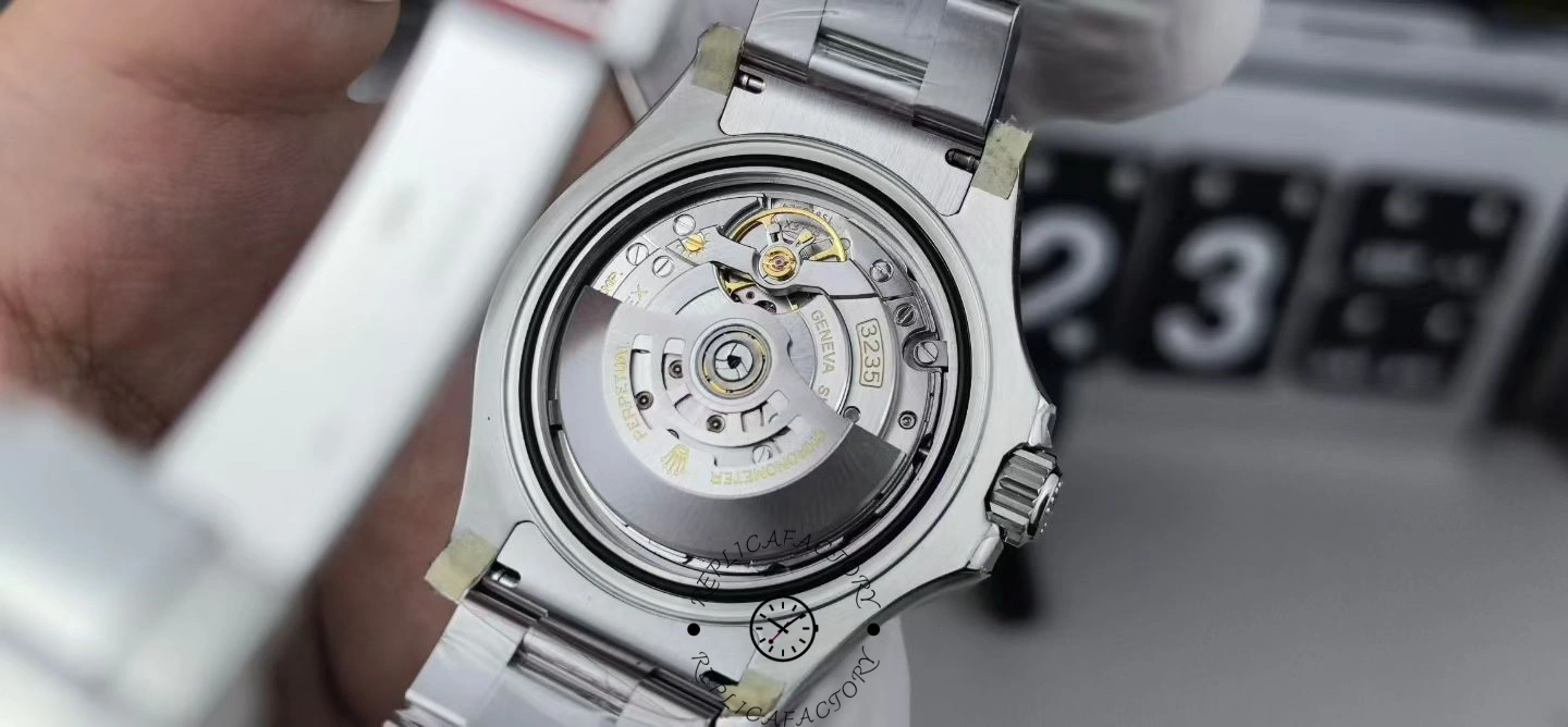 Movement view of the Rolex Yacht-Master 126622 showing rotor and mechanism detail.