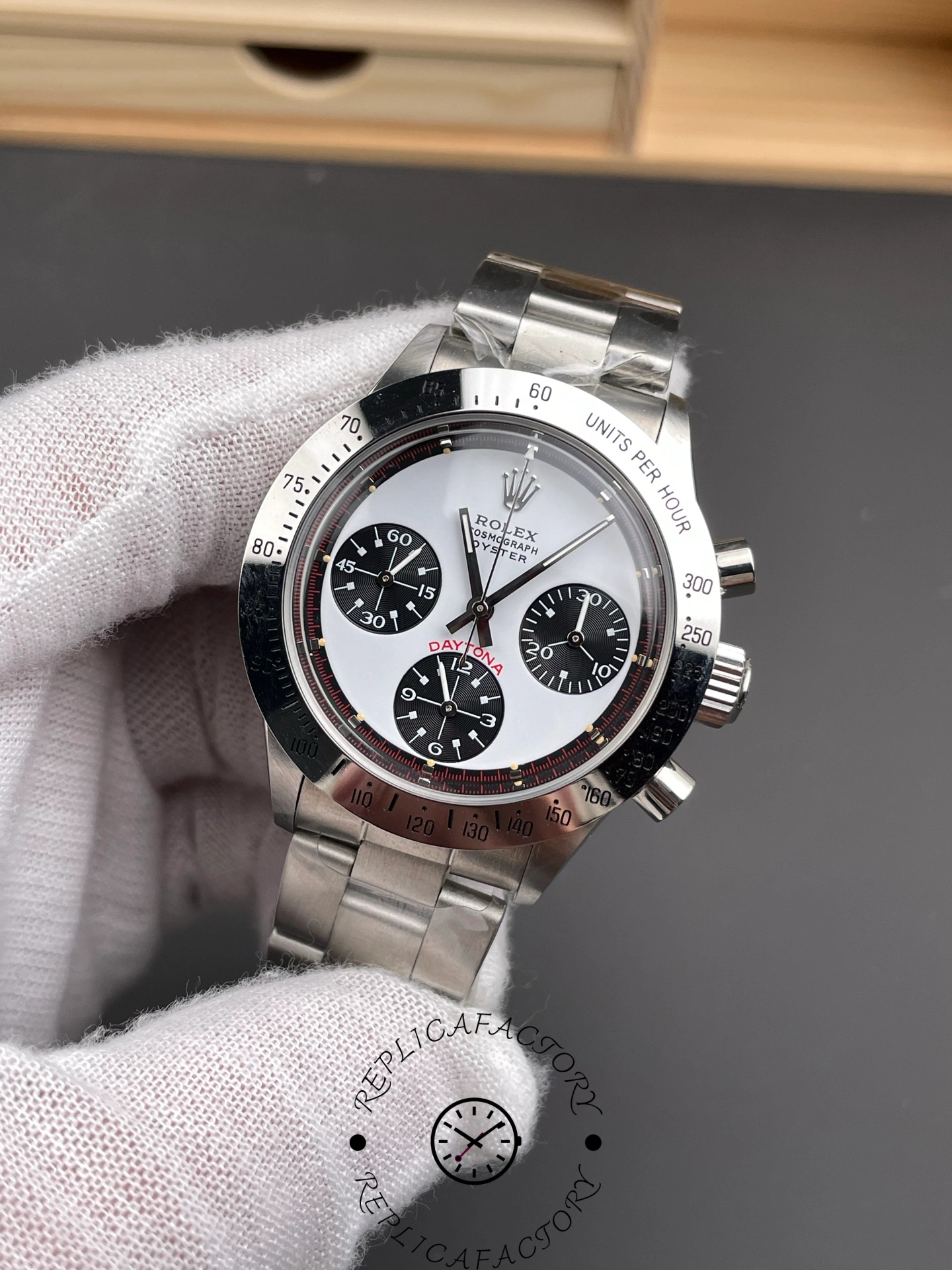 Rolex Daytona 6239 Stainless Steel White & Black Dial Vintage Men's Watch