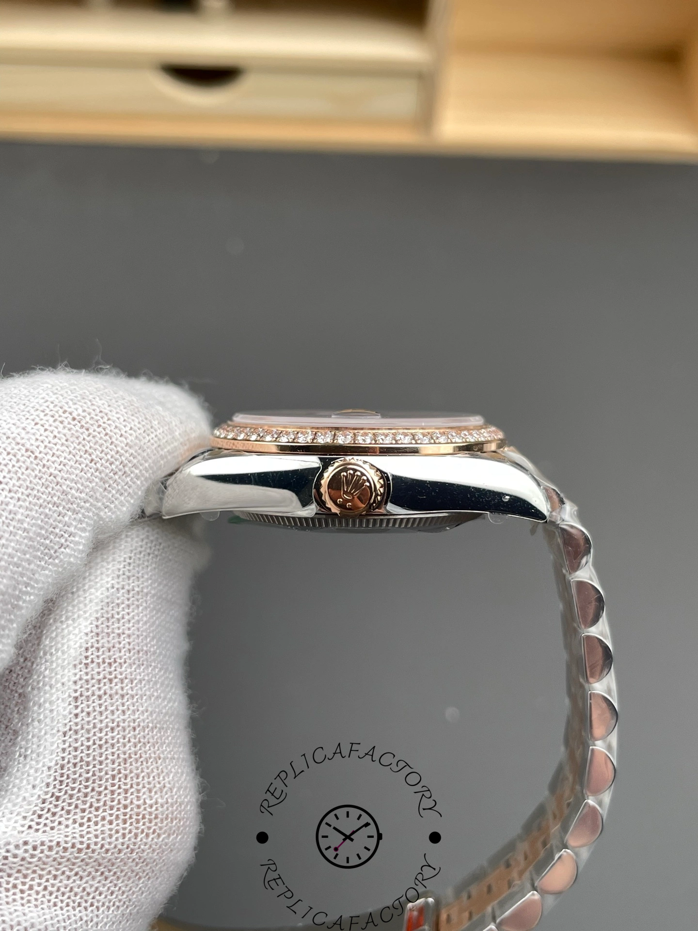 Rolex Datejust 28mm Everose Gold m279381rbr 0015 Aubergine Diamond Lady Watch