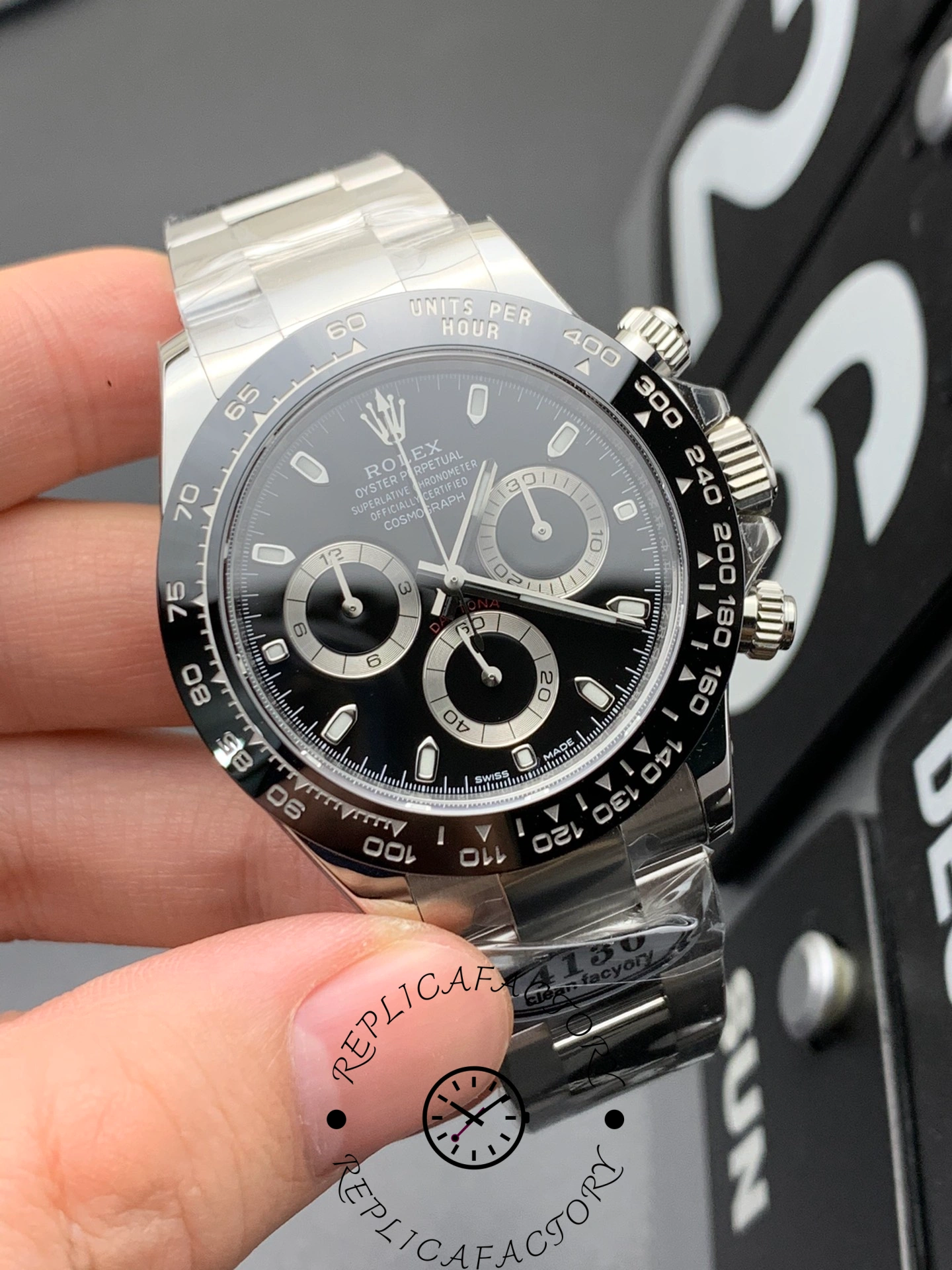Rolex Cosmograph Daytona 116500LN Ceramic Bezel Black Dial 40mm Mens Replica Watch