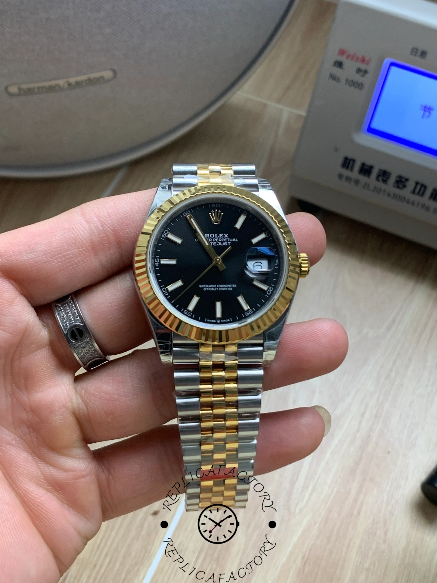 Rolex Datejust 41 Black Dial Gold & Steel 126333 0014 Men's Watch