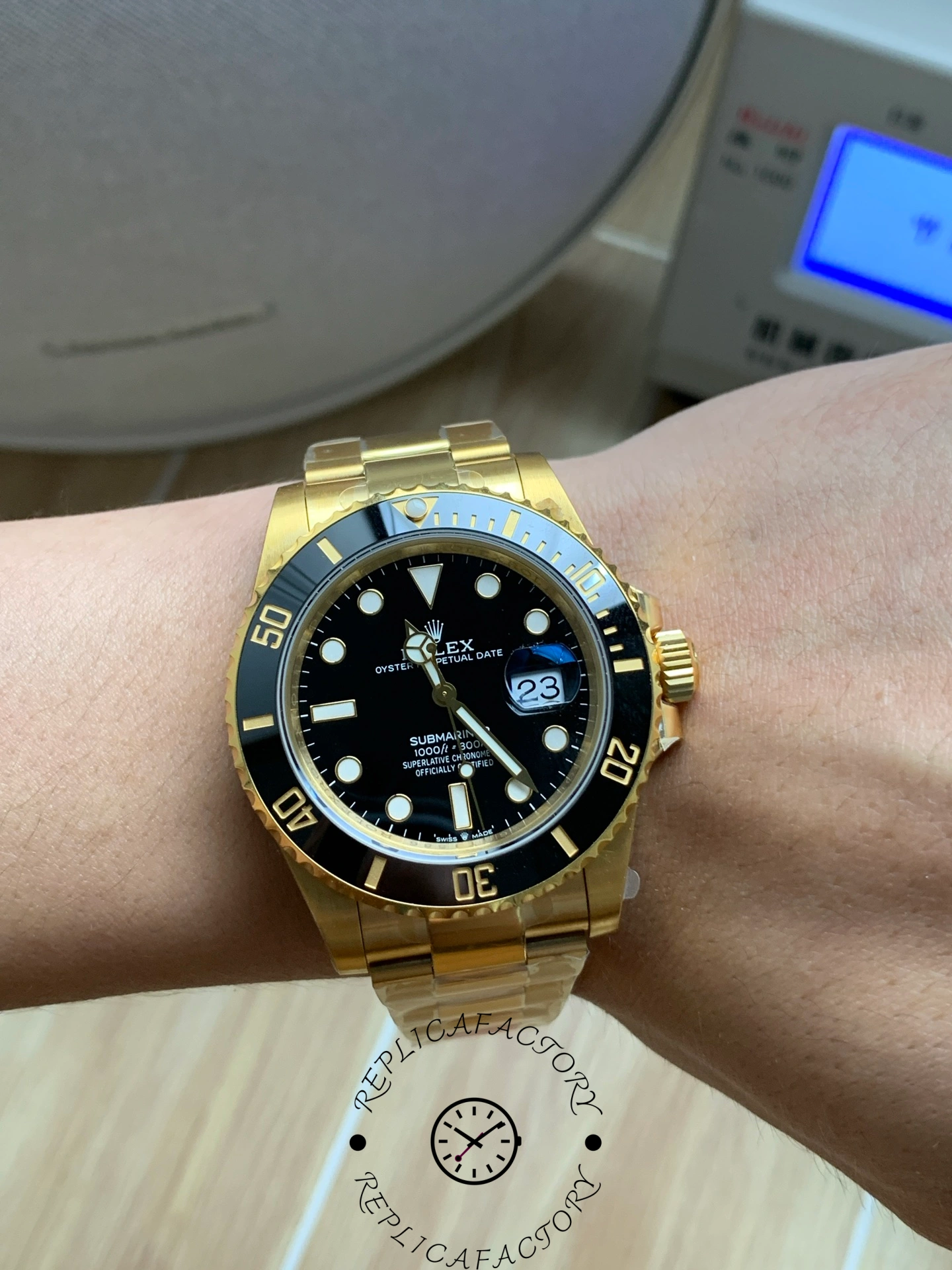 Rolex Submariner 126618LN, wrist shot showing fit and size.