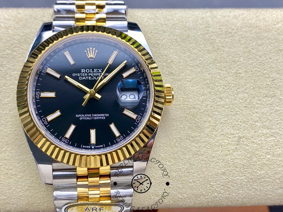 Rolex Datejust 41 Black Dial Gold & Steel 126333 0014 Men's Watch