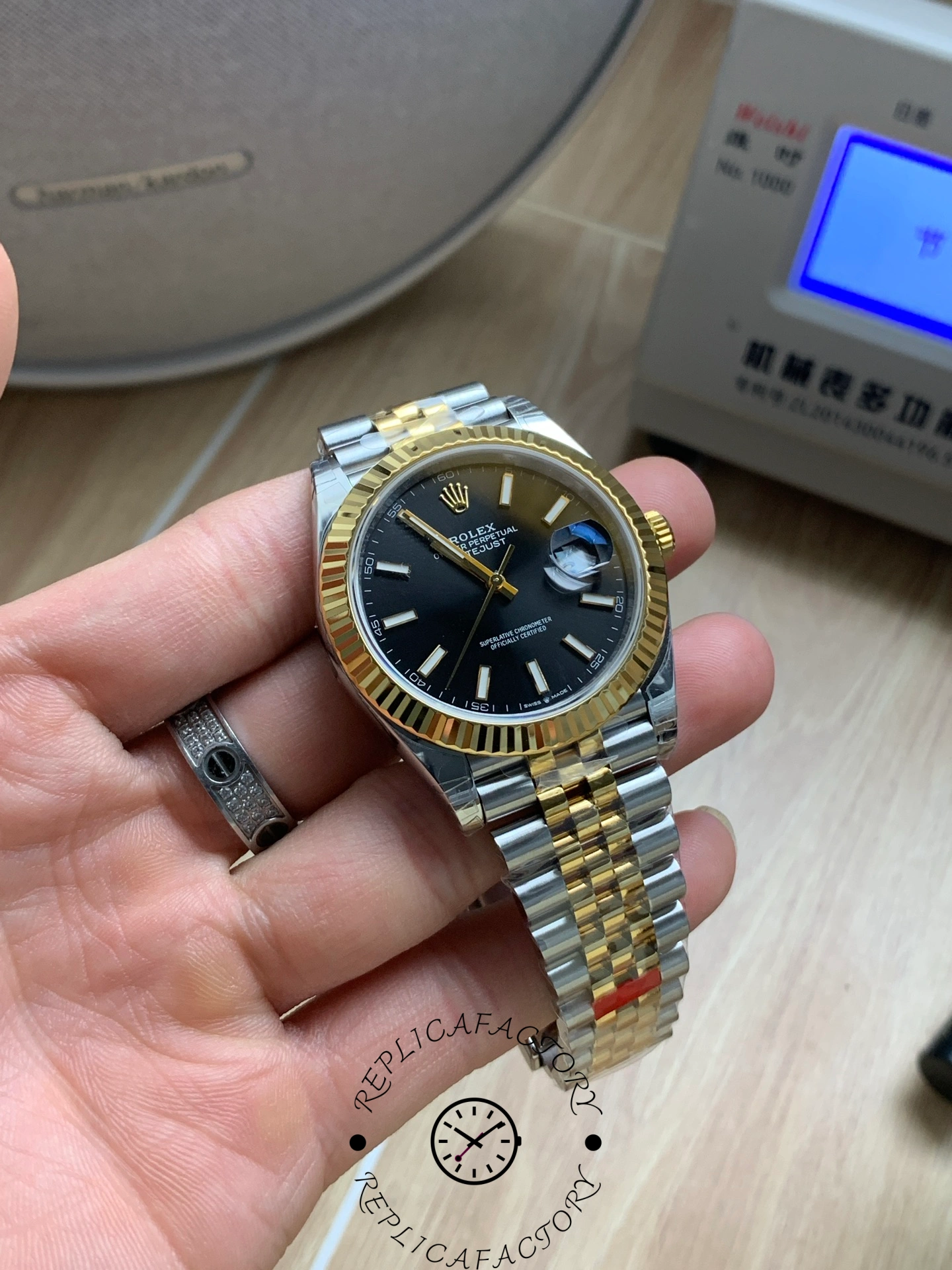 Rolex Datejust 41 Black Dial Gold & Steel 126333 0014 Men's Watch