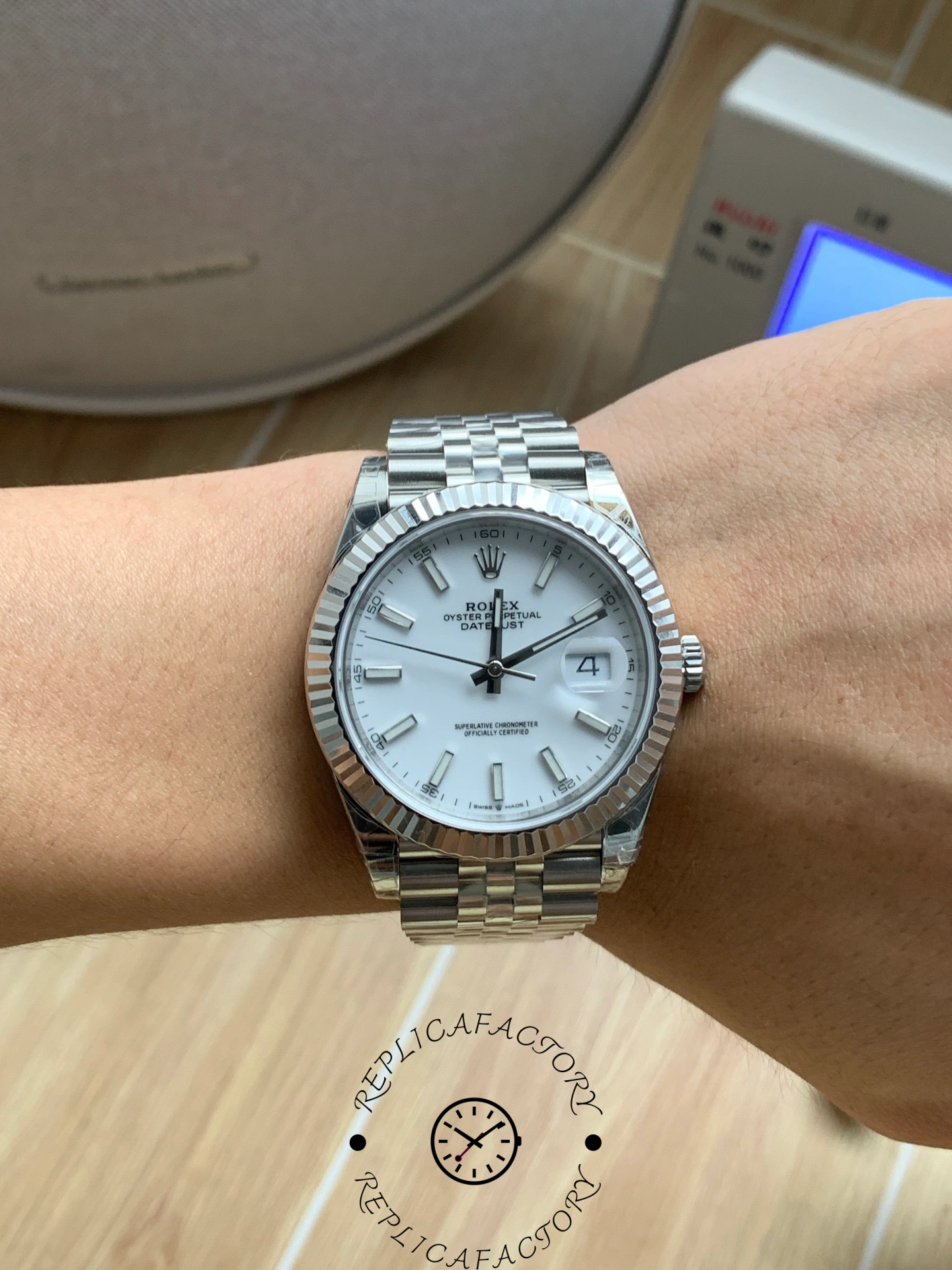 Rolex Datejust 41 Steel & White Gold White Dial Jubilee Bracelet M126334 0010 Men's Watch