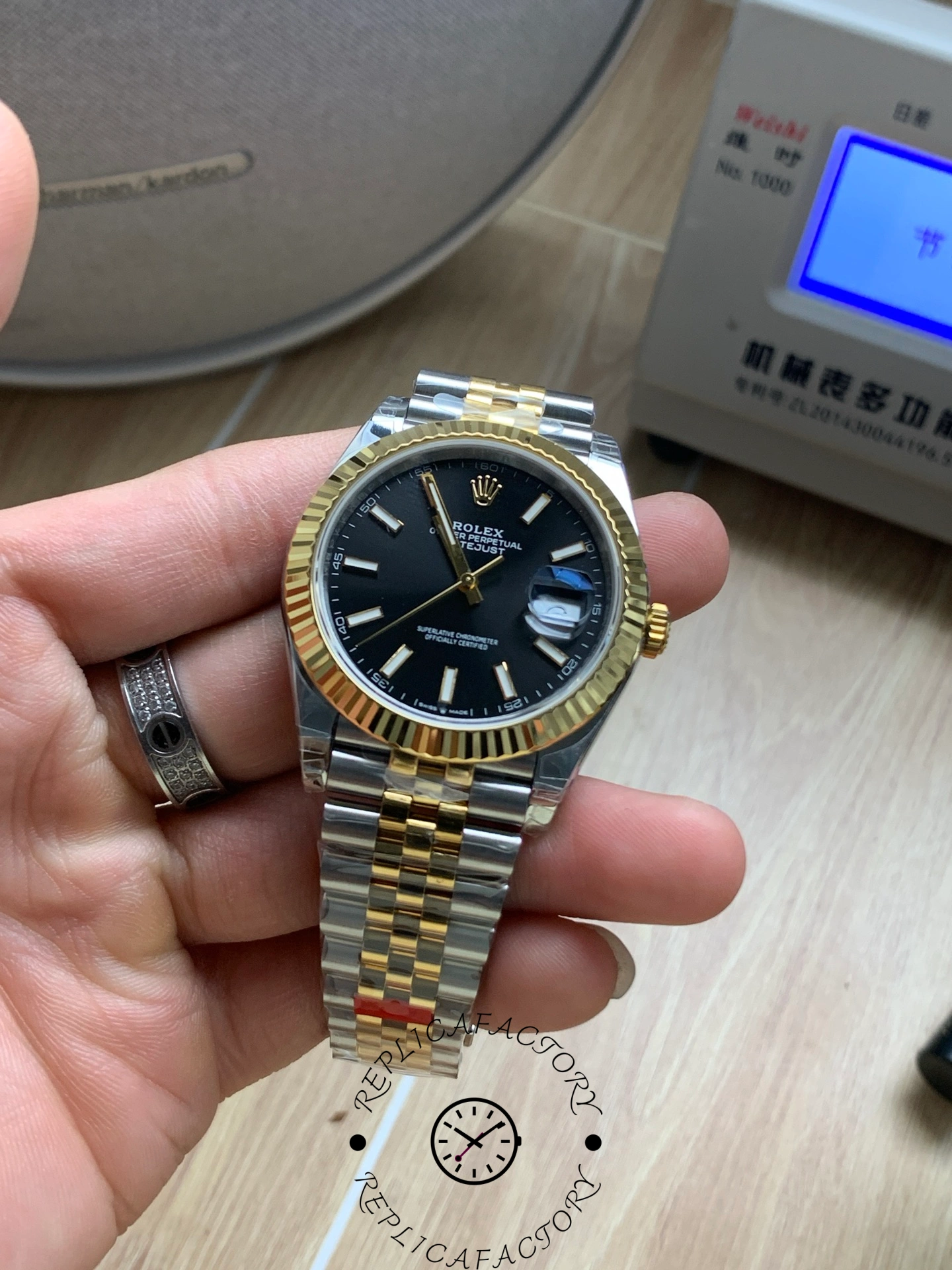 Rolex Datejust 41 Black Dial Gold & Steel 126333 0014 Men's Watch