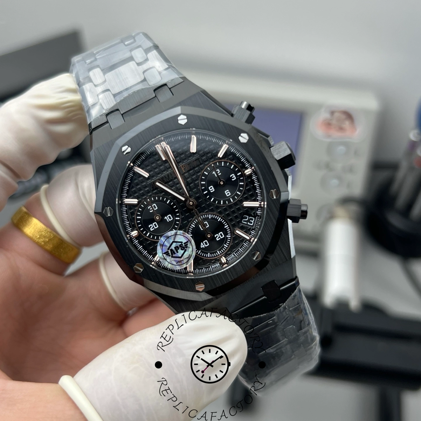 1:1 Clone AP Royal Oak Chronograph Black Ceramic 26331CE.OO.1225CE.01