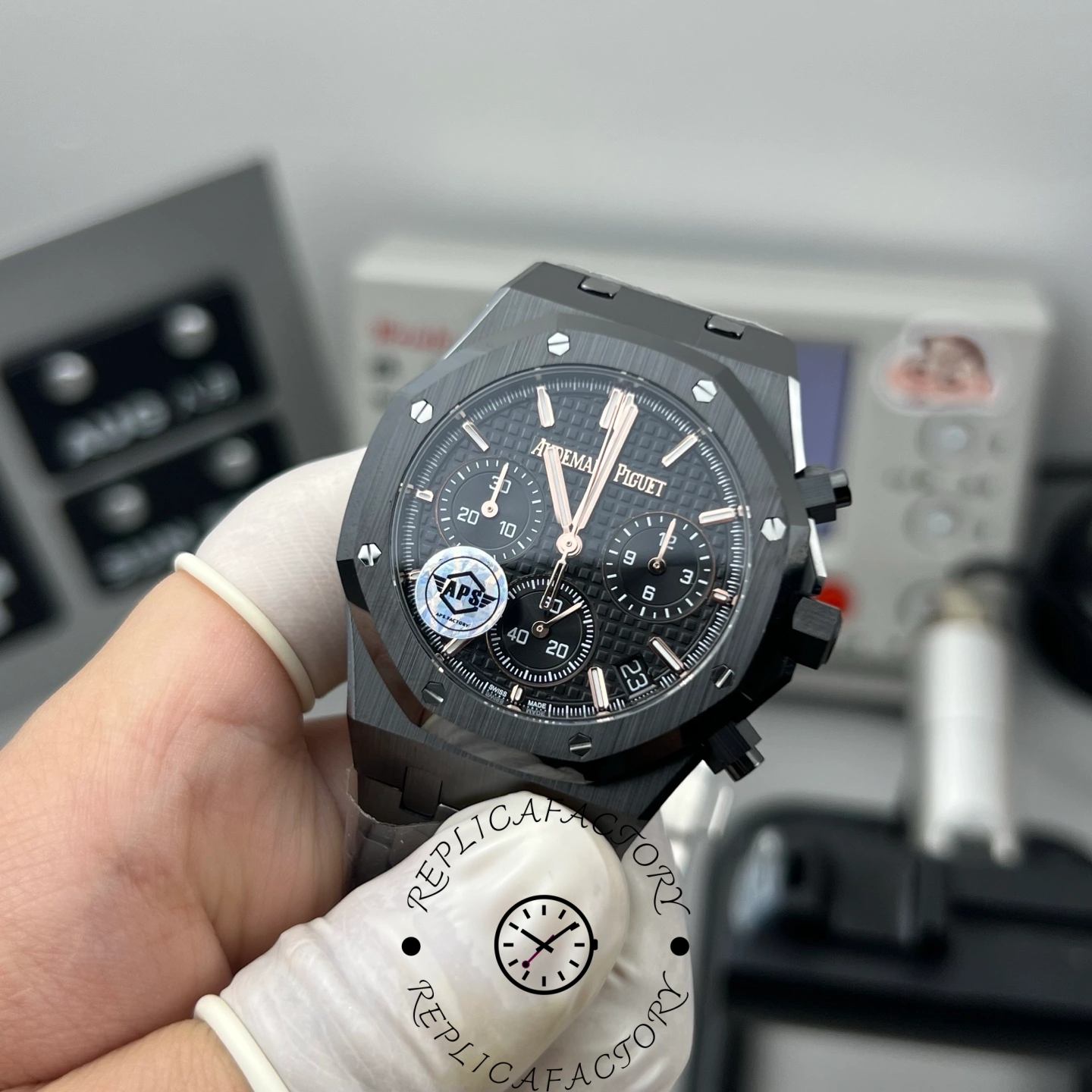 1:1 Clone AP Royal Oak Chronograph Black Ceramic 26331CE.OO.1225CE.01