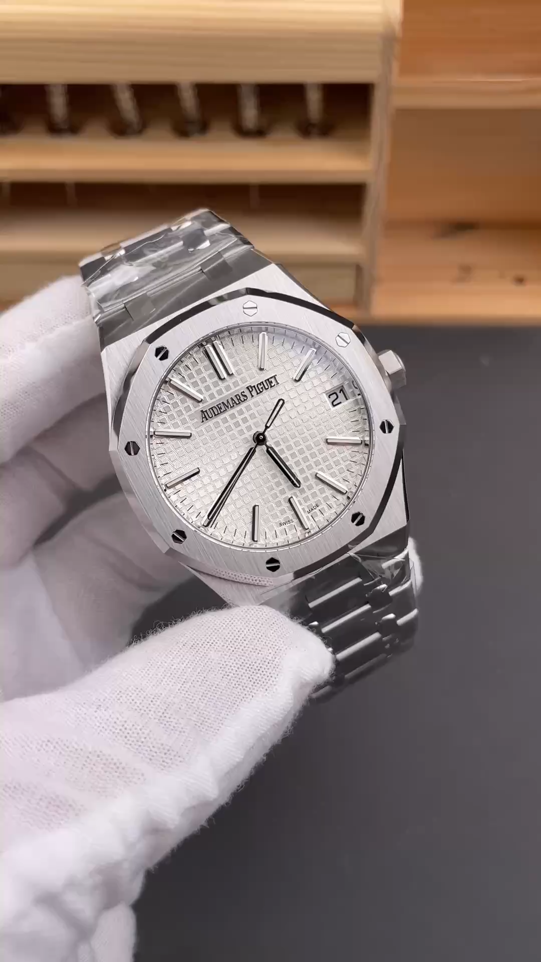 AP Royal Oak 50th Anniversary 15510ST.OO.1320ST.03 Replica Silve Dial