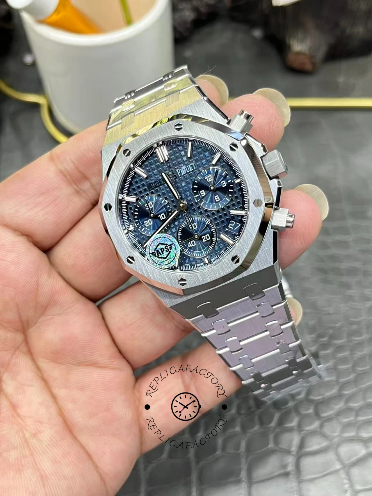 AP Royal Oak Chronograph 41mm 26240ST.OO.1320ST.05 1:1 Clone Blue Dial
