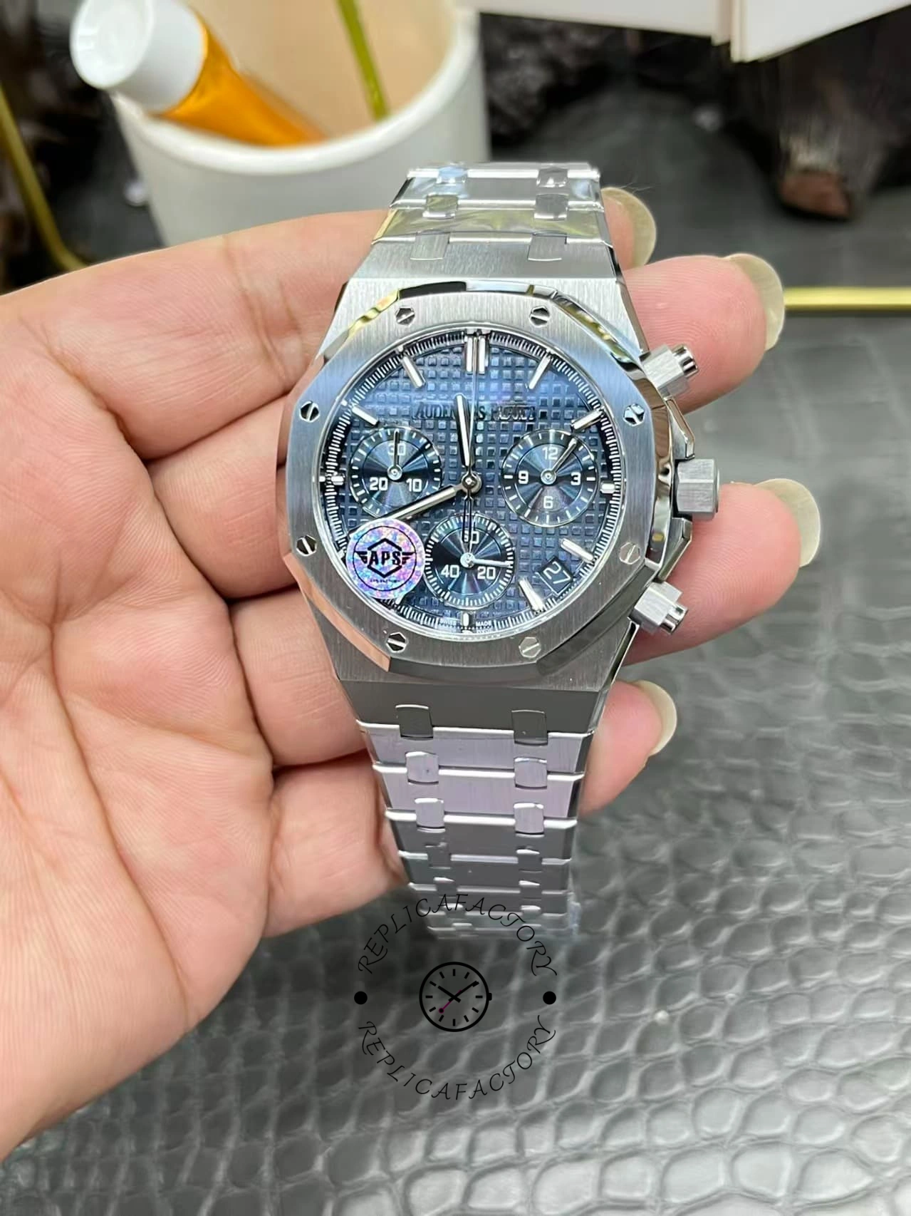 AP Royal Oak Chronograph 41mm 26240ST.OO.1320ST.05 1:1 Clone Blue Dial