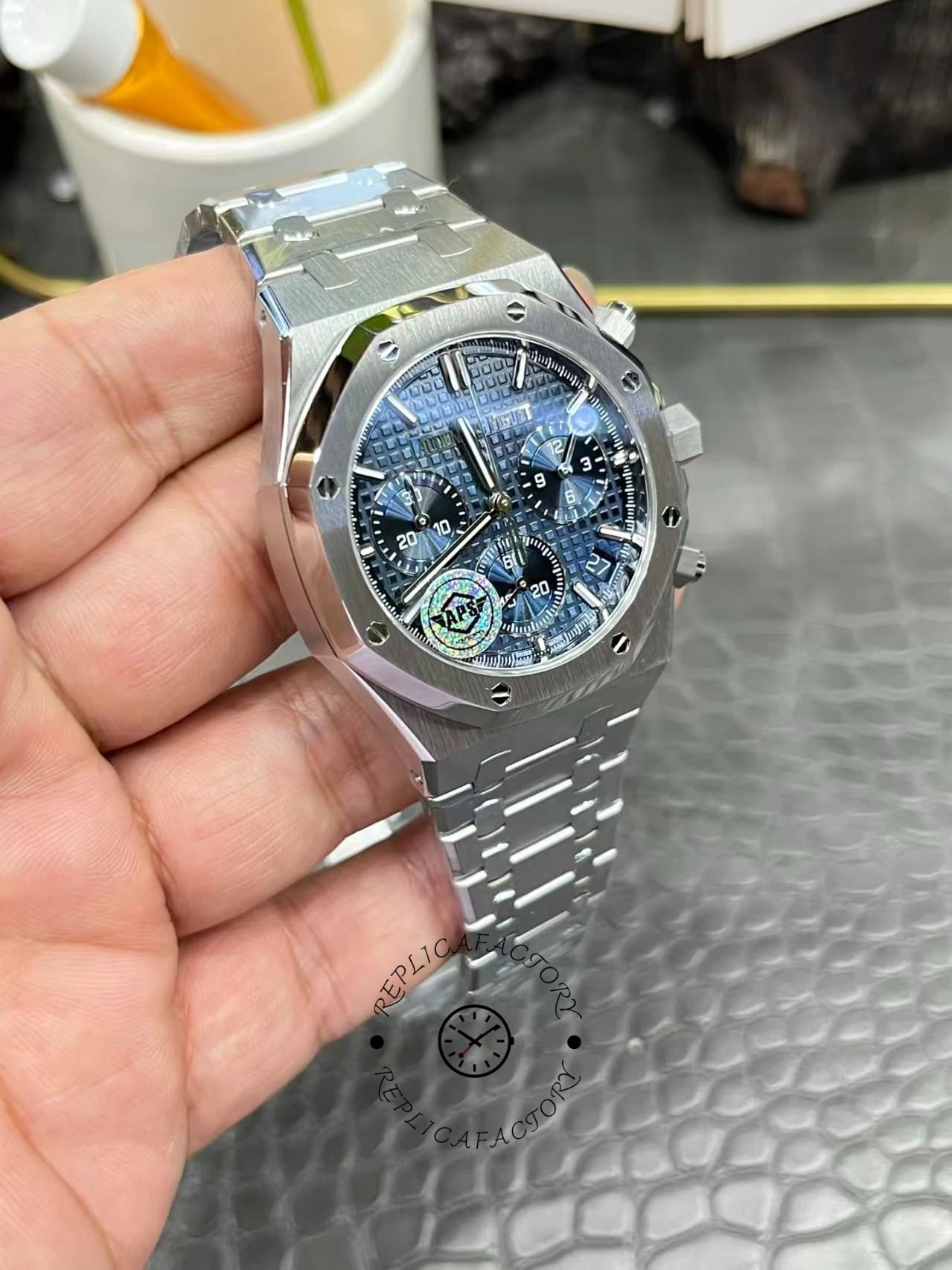 AP Royal Oak Chronograph 41mm 26240ST.OO.1320ST.05 1:1 Clone Blue Dial