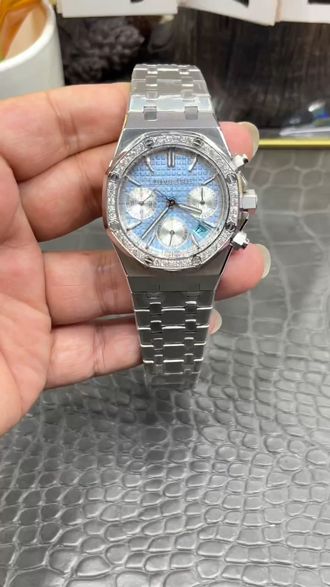 AP Royal Oak Chronograph 26715ST.ZZ.1356ST.01 Replica 38 Steel Bracelet