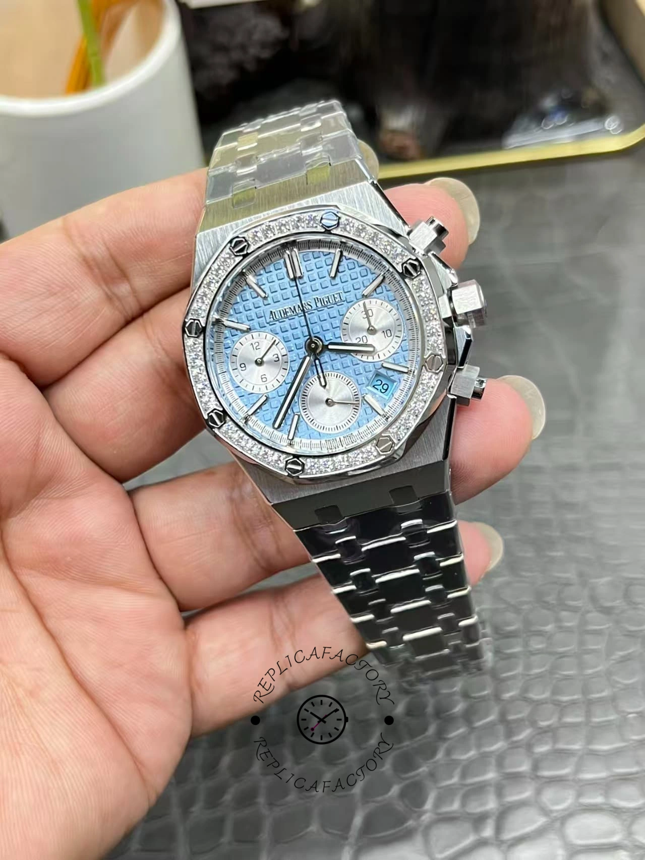 AP Royal Oak Chronograph 26715ST.ZZ.1356ST.01 Replica 38 Steel Bracelet