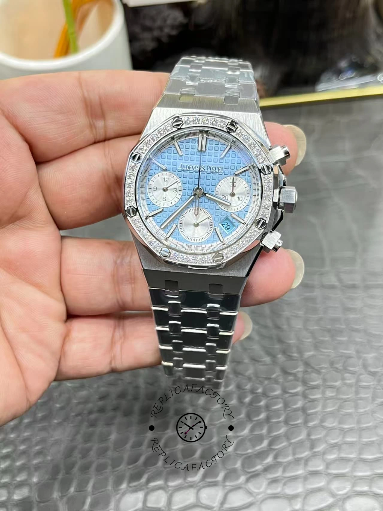 AP Royal Oak Chronograph 26715ST.ZZ.1356ST.01 Replica 38 Steel Bracelet