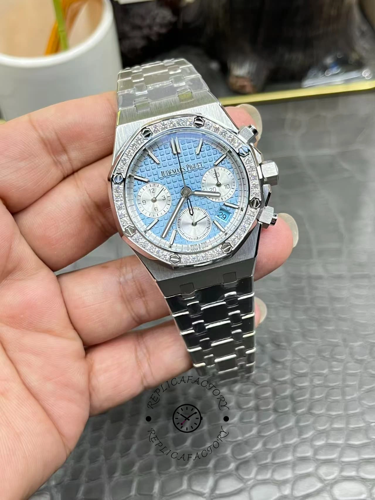 AP Royal Oak Chronograph 26715ST.ZZ.1356ST.01 Replica 38 Steel Bracelet