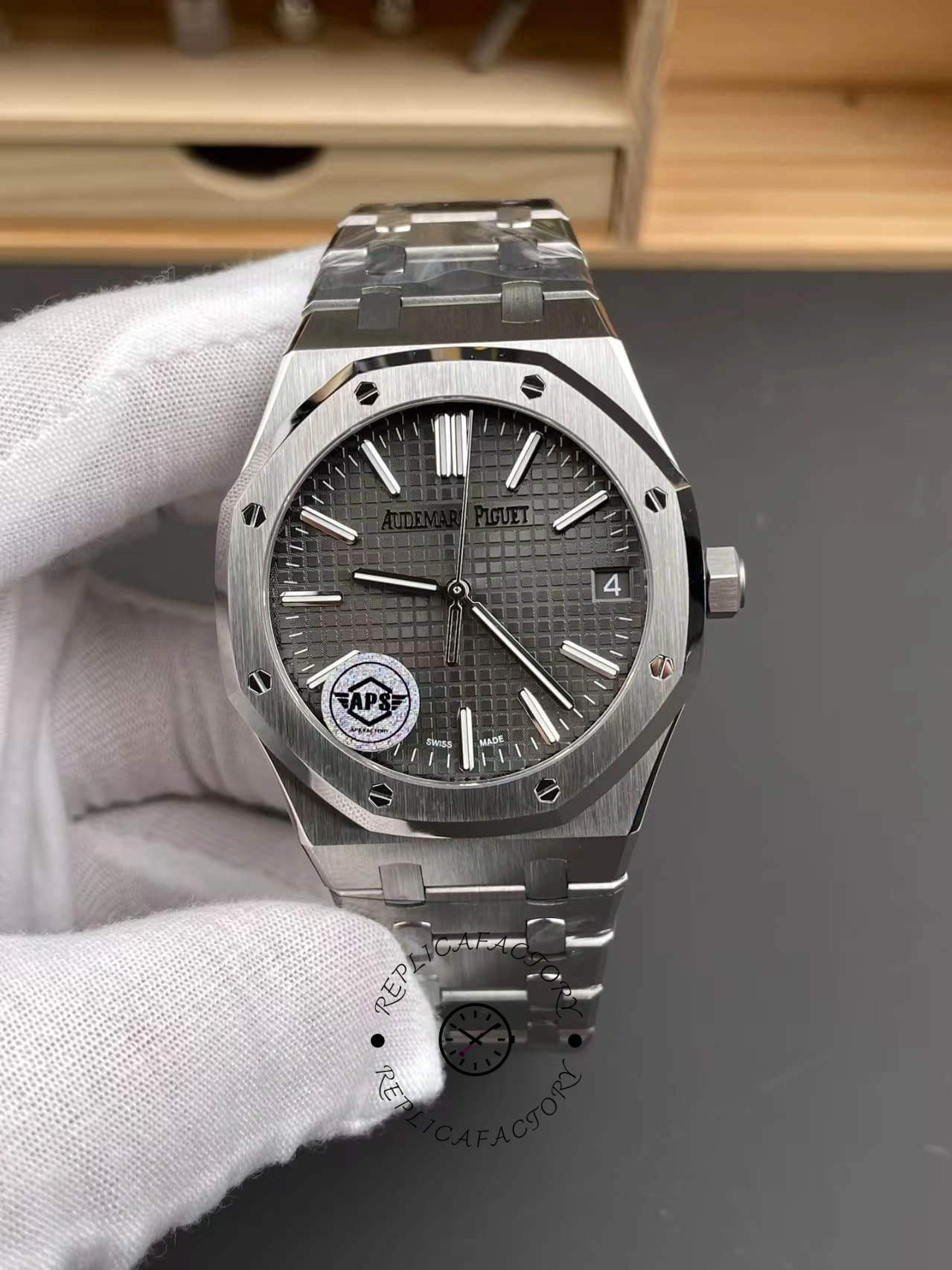 1:1 Clone AP Royal Oak 41 Gray Dial 15510ST.OO.1320ST.10 Automatic