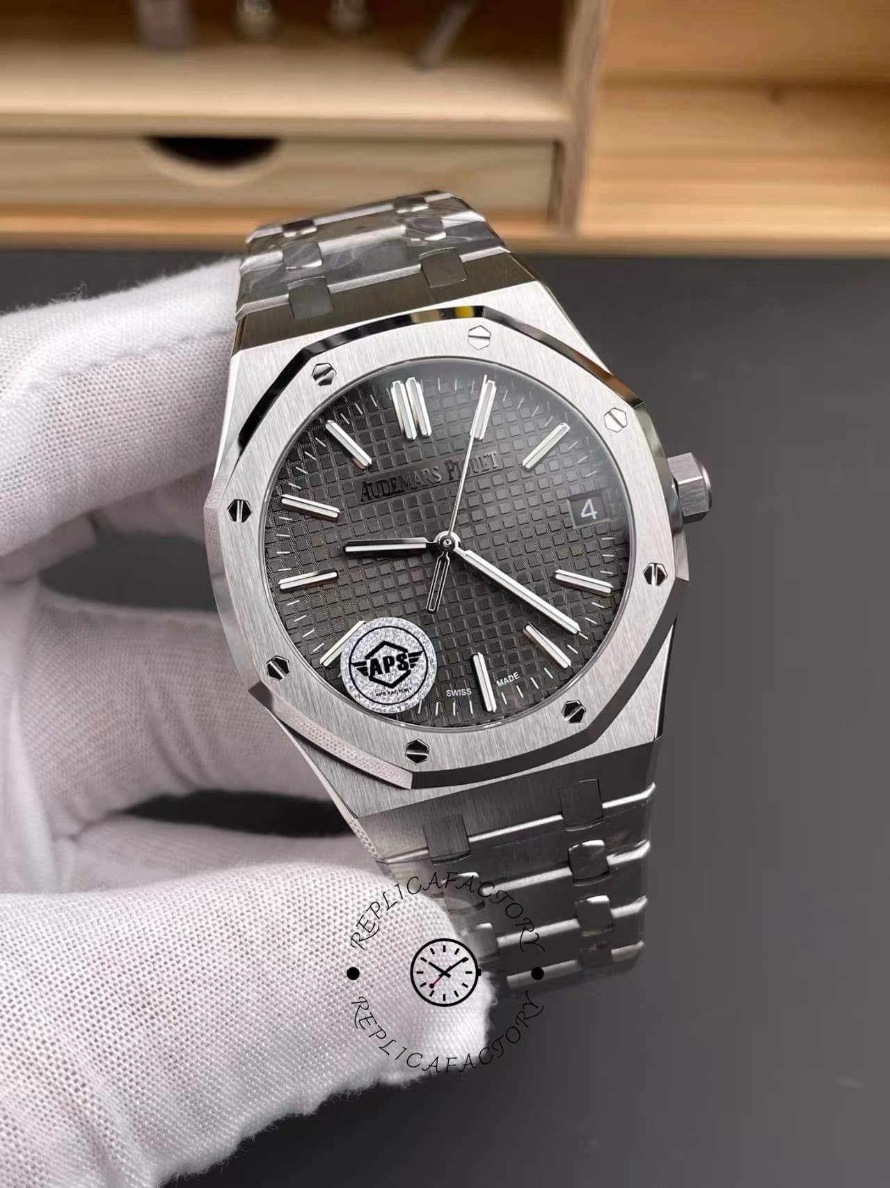 1:1 Clone AP Royal Oak 41 Gray Dial 15510ST.OO.1320ST.10 Automatic